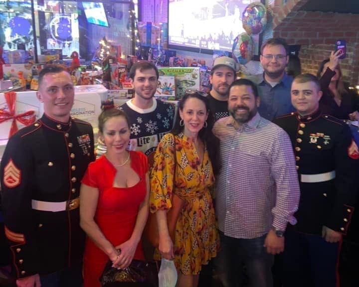 Hoboken Republicans supporting Toys for Tots and the US Marine Corp